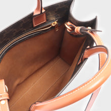 Load image into Gallery viewer, Interior of the CELINE Small Triomphe Cabas Vertical in Canvas and Calfskin Leather
