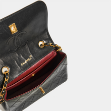 Load image into Gallery viewer, CHANEL Vintage Quilted Single Flap Chain Shoulder Bag in Black Lambskin - 1994 - 1996