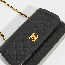 Load image into Gallery viewer, CHANEL Vintage Quilted Single Flap Chain Shoulder Bag in Black Lambskin - 1994 - 1996