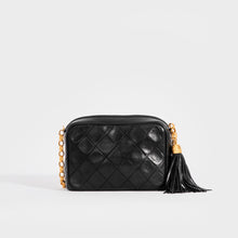 Load image into Gallery viewer, CHANEL CC Diamond-Quilted Tassel Crossbody Bag in Black 1989 - 1991