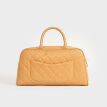 Load image into Gallery viewer, CHANEL CC Quilted Caviar Bowling Bag in Beige 2003 - 2004