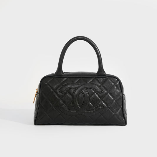 CC Quilted Caviar Bowling Bag in Black 2003 - 2004