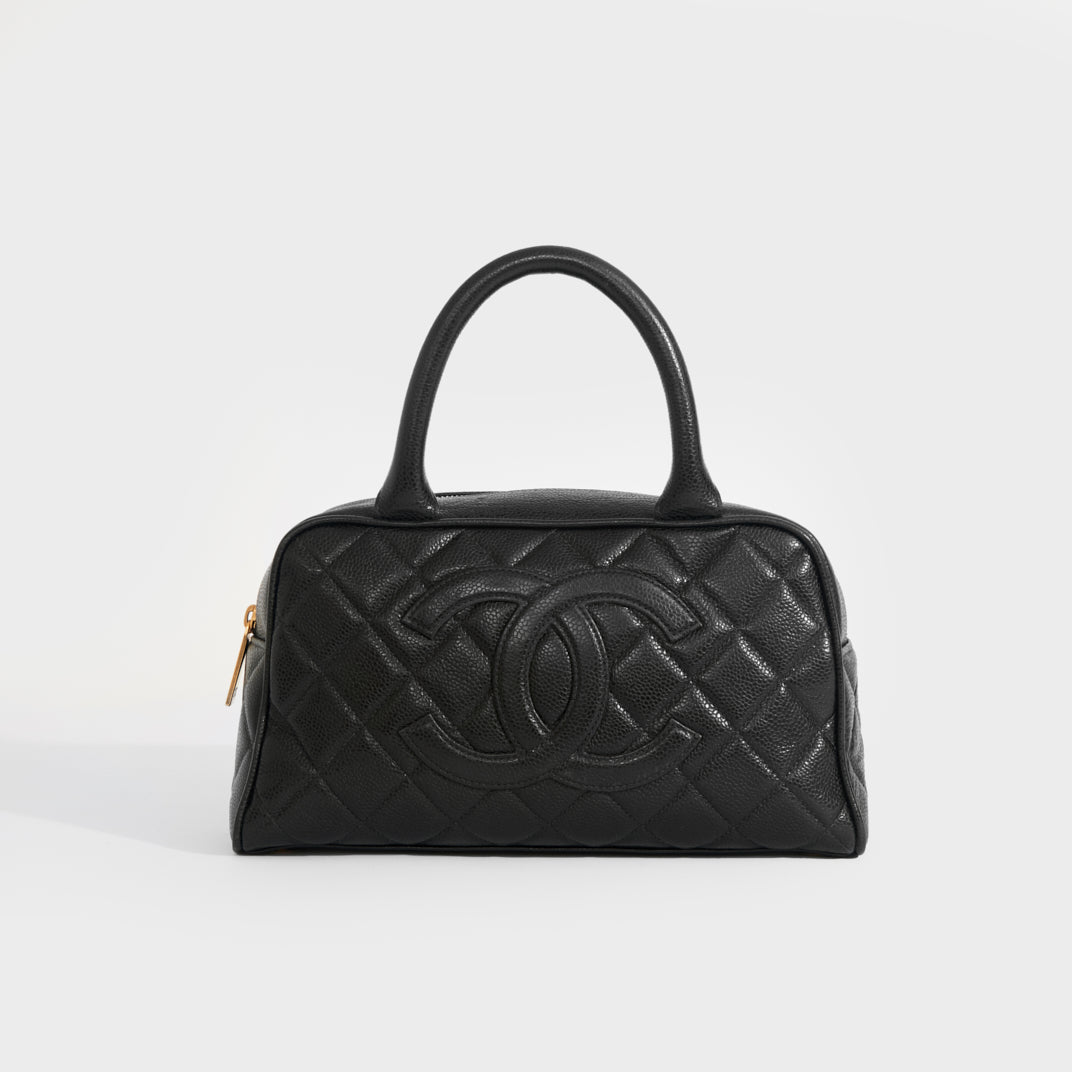 Heritage Vintage: Chanel Quilted Caviar Leather Small Bowling Bag