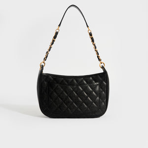 CHANEL CC Quilted Caviar Shoulder Bag in Black 2003 - 2004