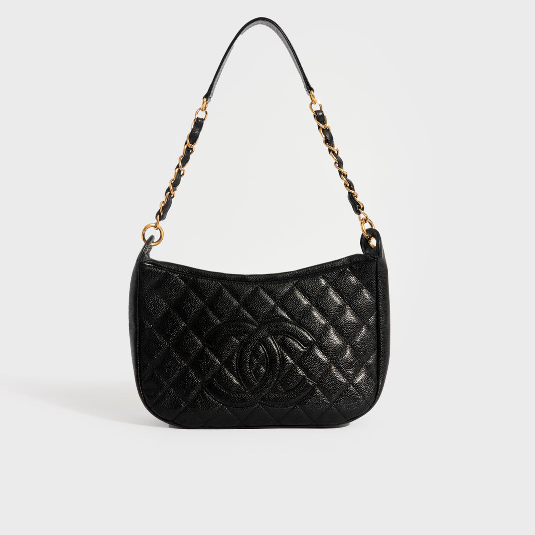 chanel matte black purse