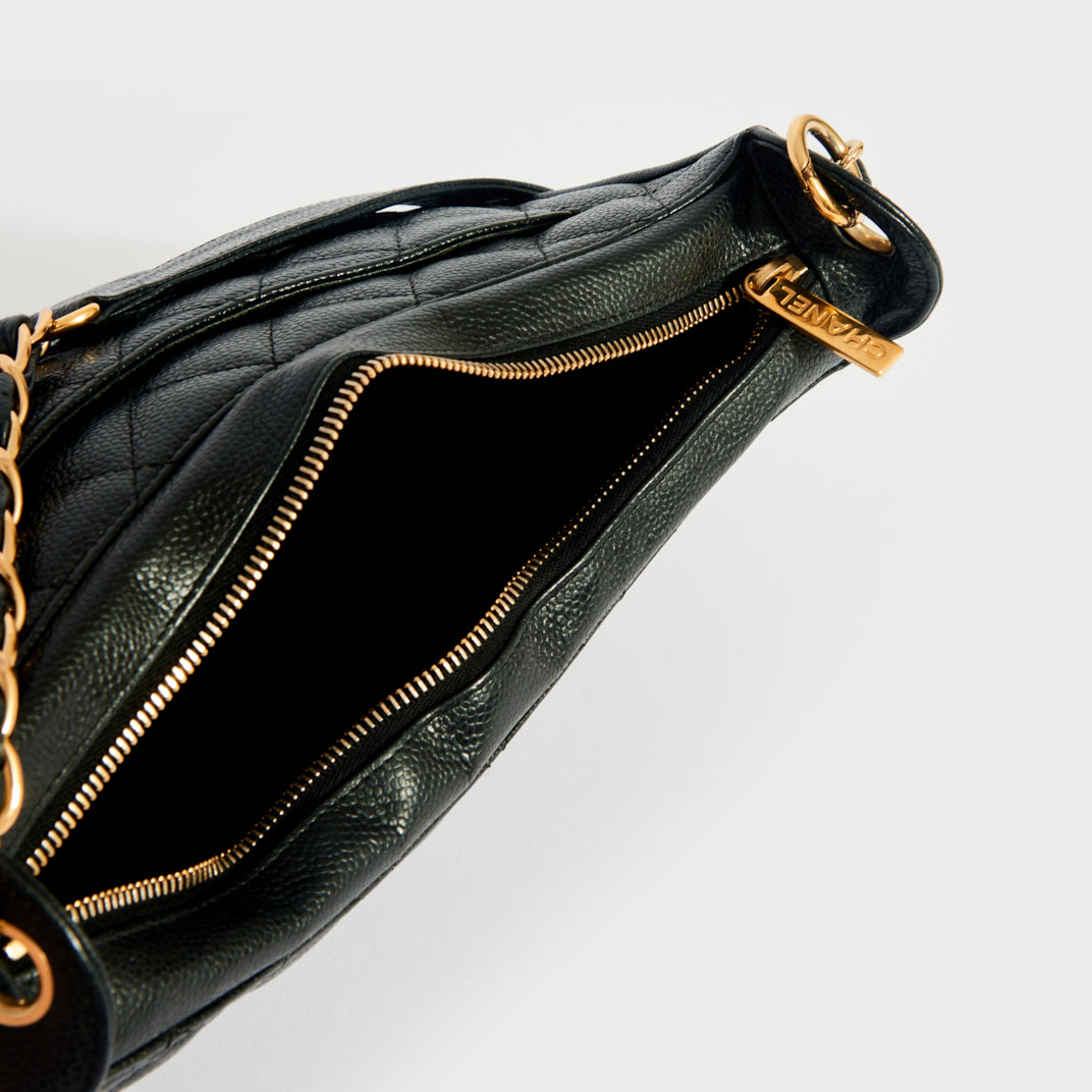 CC Quilted Caviar Shoulder Bag in Black 2003 - 2004