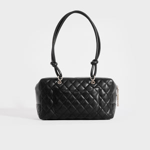 CHANEL Cambon Ligne Bowler Bag in Quilted Black Calfskin Leather 2005-2006
