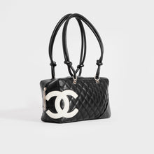 Load image into Gallery viewer, CHANEL Cambon Ligne Bowler Bag in Quilted Black Calfskin Leather 2005-2006