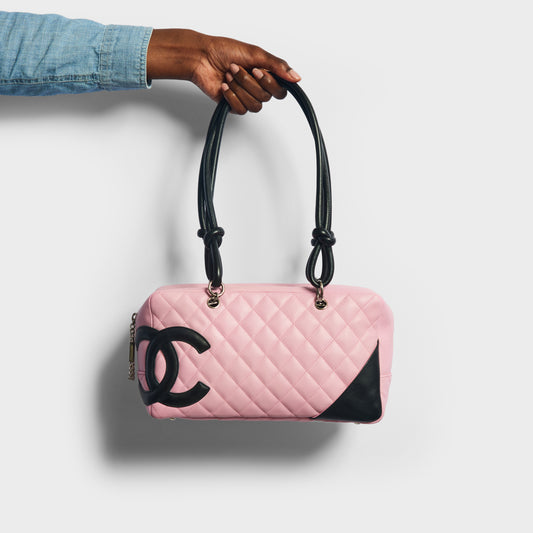 Cambon Ligne Bowler Bag in Pink Leather 2004 - 2005