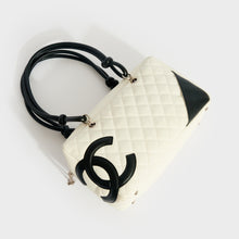 Load image into Gallery viewer, CHANEL Cambon Ligne Bowler Bag in Quilted White Leather 2004-2005