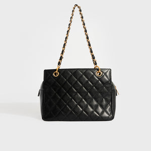 CHANEL Caviar Diamond Quilted CC Tote with Gold Hardware 2003 - 2004