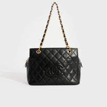 Load image into Gallery viewer, CHANEL Caviar Diamond Quilted CC Tote with Gold Hardware 2003 - 2004