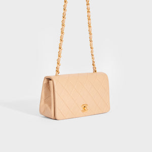 CHANEL Classic Single Flap Bag in Beige Lambskin 2011