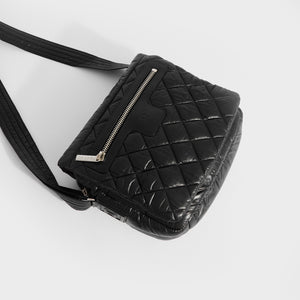 CHANEL Coco Cocoon Medium Quilted Nylon Messenger Bag in Black 2010 - 2011