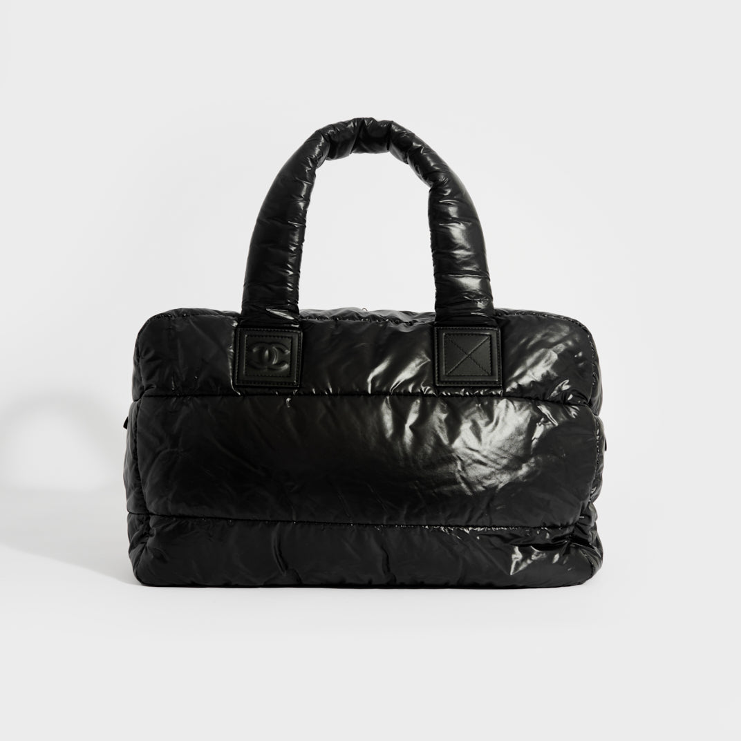Chanel Black CC Quilted Nylon Coco Cocoon Bowler Bag – The Closet