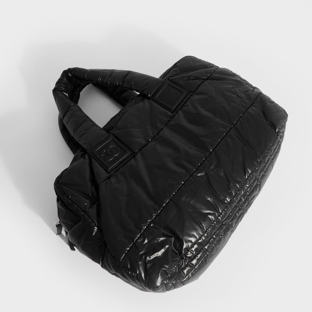 CHANEL Coco Cocoon Nylon Tote Bag in Black 2008 - 2009