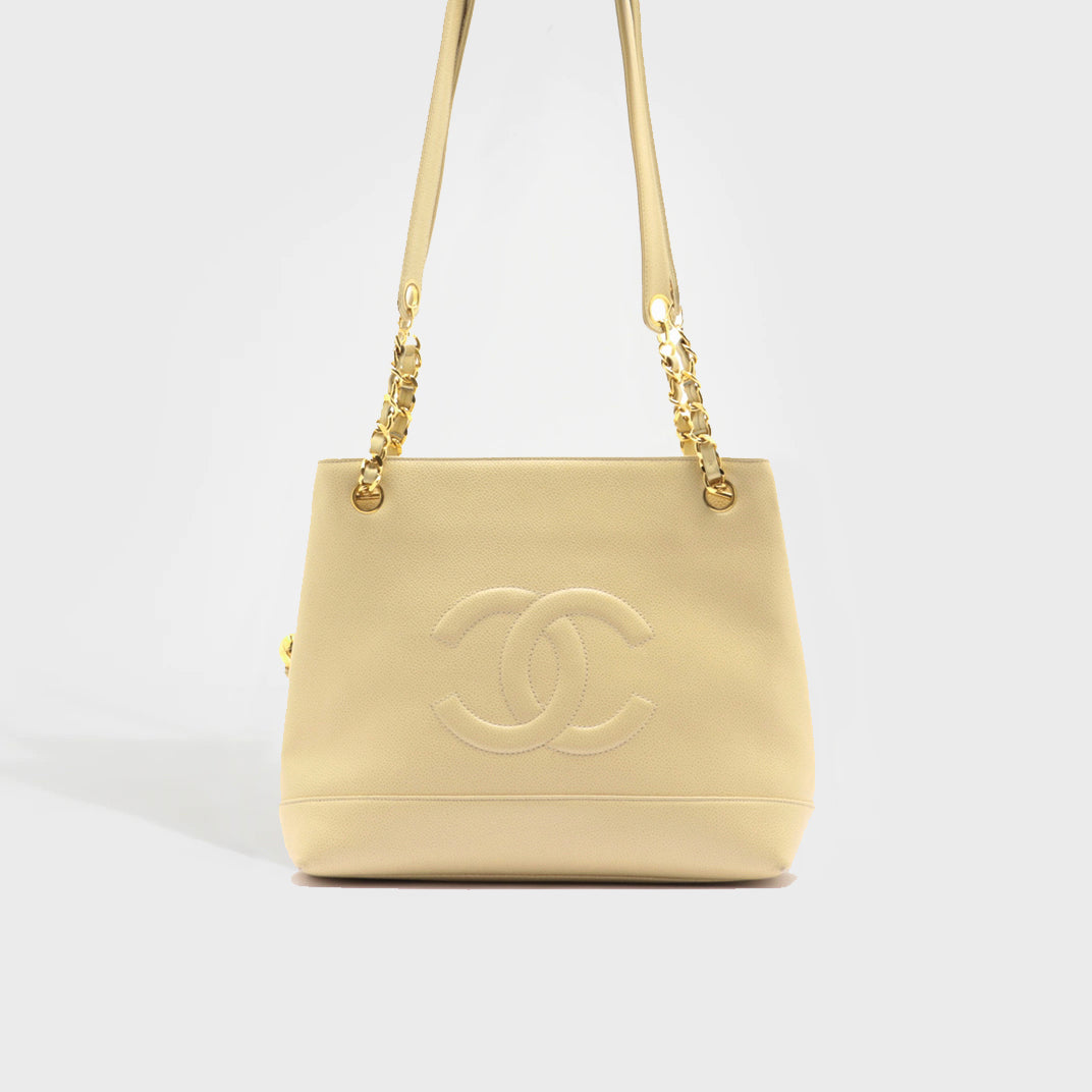 Chanel - Authenticated Coco Cocoon Handbag - Leather Gold Plain for Women, Very Good Condition