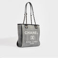 Deauville PM Canvas Chain Tote Bag in Grey 2012