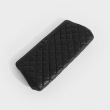 Load image into Gallery viewer, CHANEL Diamond Quilted Clutch in Black Lambskin 2017