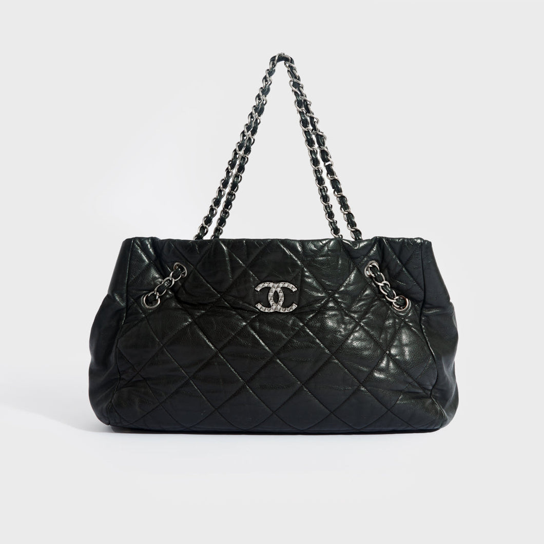 CHANEL Large Diamond Quilted Coco Chain Tote