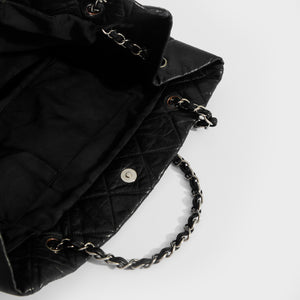 CHANEL Large Diamond Quilted Coco Chain Tote with Silver Hardware 2009 - 2010