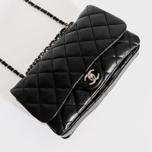 Load image into Gallery viewer, CHANEL Large Single Flap Double Chain Bag in Black Lambskin 2011 - 2012 [ReSale]