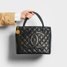 Load image into Gallery viewer, CHANEL Medallion Tote Bag in Black Caviar with Gold Hardware 2000 - 2001