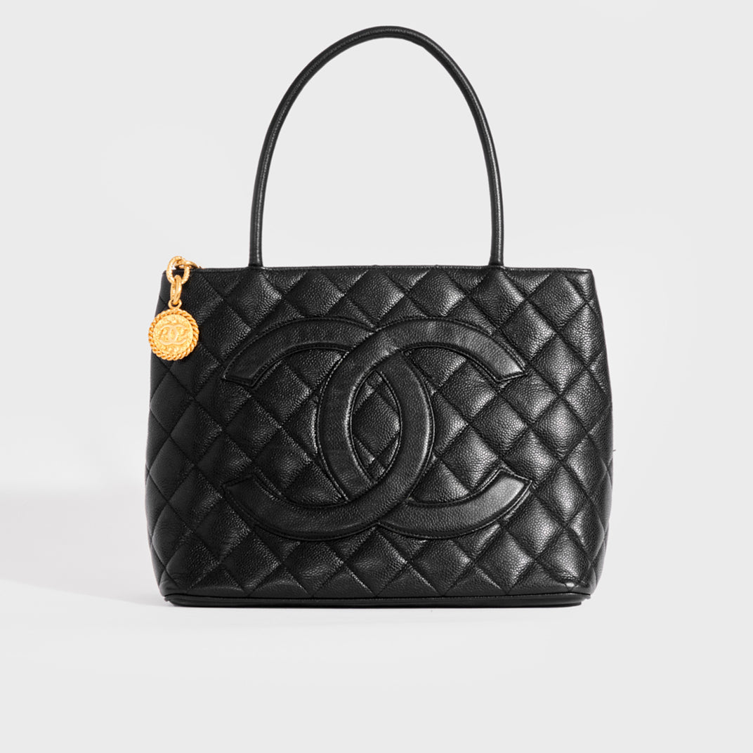 Used Black Chanel Authentic Perforated CC Black Patent Leather Tote Bag  Silver Hardware Houston,TX