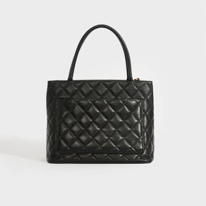 CHANEL Medallion Tote Bag in Black Caviar Leather with Gold Hardware 2000 - 2002