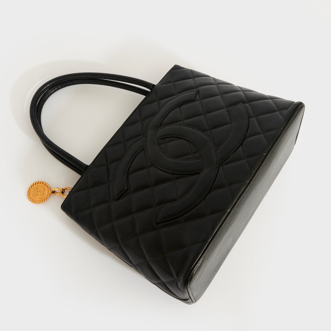 CHANEL Medallion Tote Bag in Black Caviar Leather 2004 - 2005