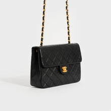 Load image into Gallery viewer, CHANEL Mini Single Flap Bag in Black Lambskin 1989-1991