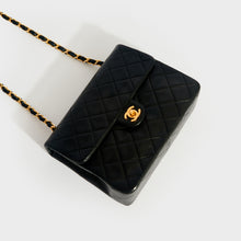 Load image into Gallery viewer, CHANEL Mini Single Flap Bag in Black Lambskin 1989-1991