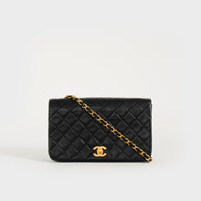 Load image into Gallery viewer, CHANEL Mini Single Chain Bag Single Flap in Black Lambskin 1989-1991