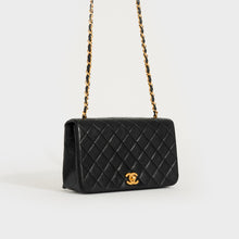 Load image into Gallery viewer, CHANEL Mini Single Chain Bag Single Flap in Black Lambskin 1989-1991