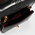 Mini Single Flap Single Chain Bag in Black Lambskin 1989 - 1991
