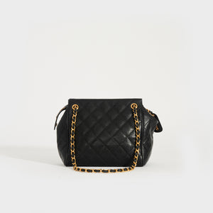 CHANEL Quilted Caviar Chain Shoulder Bag in Black 1994 - 1996