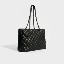 Load image into Gallery viewer, CHANEL Quilted Chain Shoulder Bag in Black with Silver Hardware