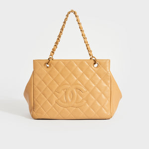 Chanel Beige Quilted Lambskin CC Trendy Bowling Bag - Handbag | Pre-owned & Certified | used Second Hand | Unisex
