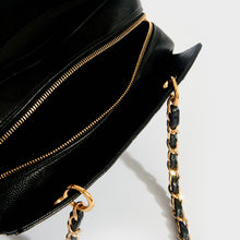 Load image into Gallery viewer, CHANEL Quilted Petite CC Caviar Timeless Tote in Black 2003 - 2004