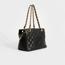 Load image into Gallery viewer, CHANEL Quilted Petite CC Caviar Timeless Tote in Black 2003 - 2004