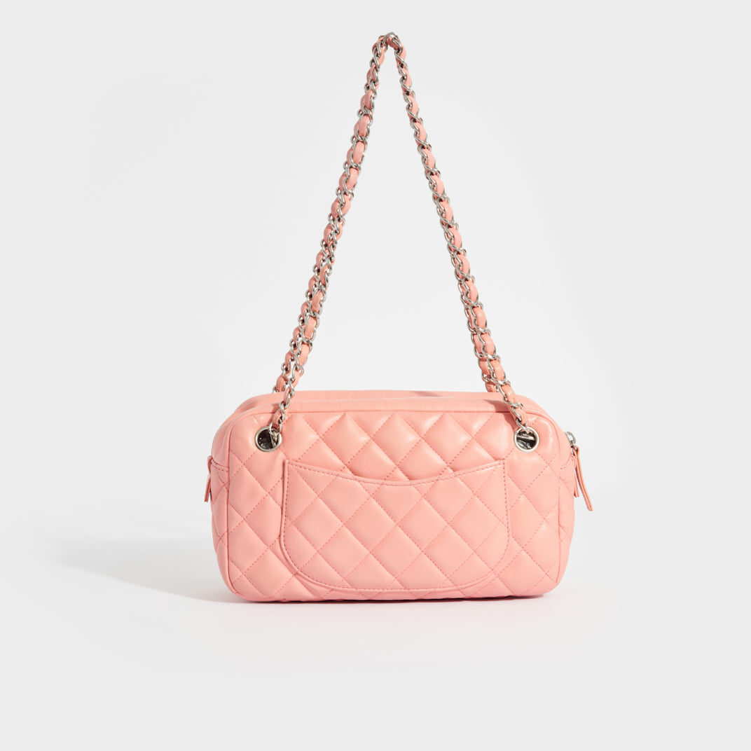 Chanel pink outlet quilted handbag
