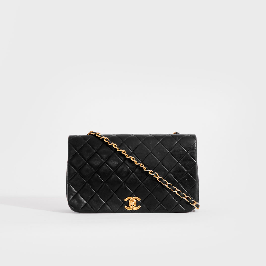 Single Flap Chain Bag in Black Lambskin 1989-1991 1-Series [ReSale]