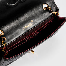 Load image into Gallery viewer, CHANEL Vintage Single Flap Chain Bag in Black Lambskin 1-Series, 1989-1991