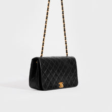 Load image into Gallery viewer, CHANEL Vintage Single Flap Chain Bag in Black Lambskin 1-Series, 1989-1991
