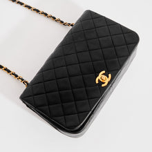 Load image into Gallery viewer, CHANEL Single Flap Chain Bag in Black Lambskin 1989-1991 1-Series [ReSale]