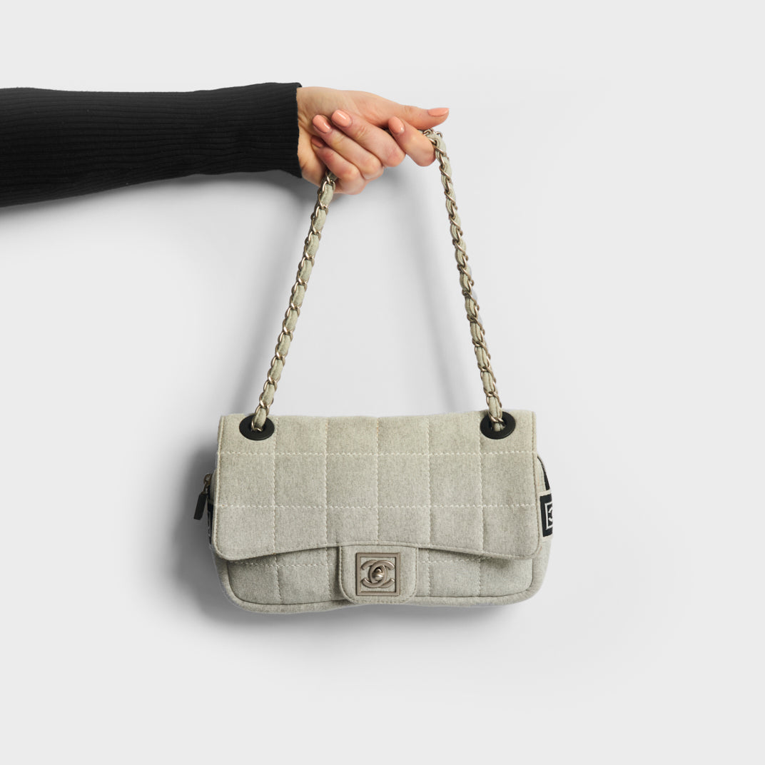 CHANEL Vintage Square-Quilt Fabric Sport Line Flap Bag [ReSale] – COCOON