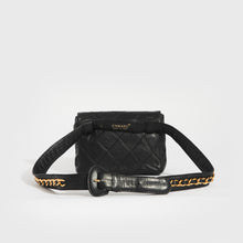 Load image into Gallery viewer, CHANEL Vintage CC Single Flap Lambskin Belt Bag in Black