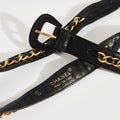 Vintage CC Single Flap Lambskin Belt Bag in Black