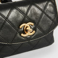 Vintage CC Single Flap Lambskin Belt Bag in Black