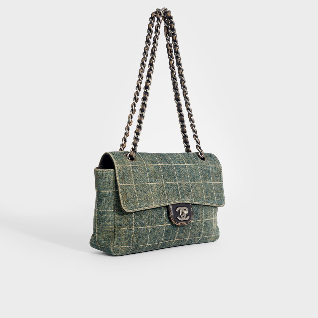 Chanel 2000 Green Chocolate Bar Bag · INTO